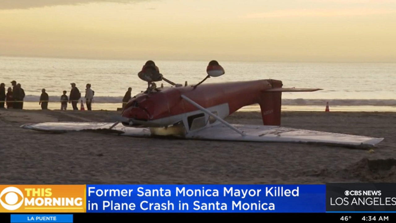 Former Santa Monica mayor dies in beach plane crash