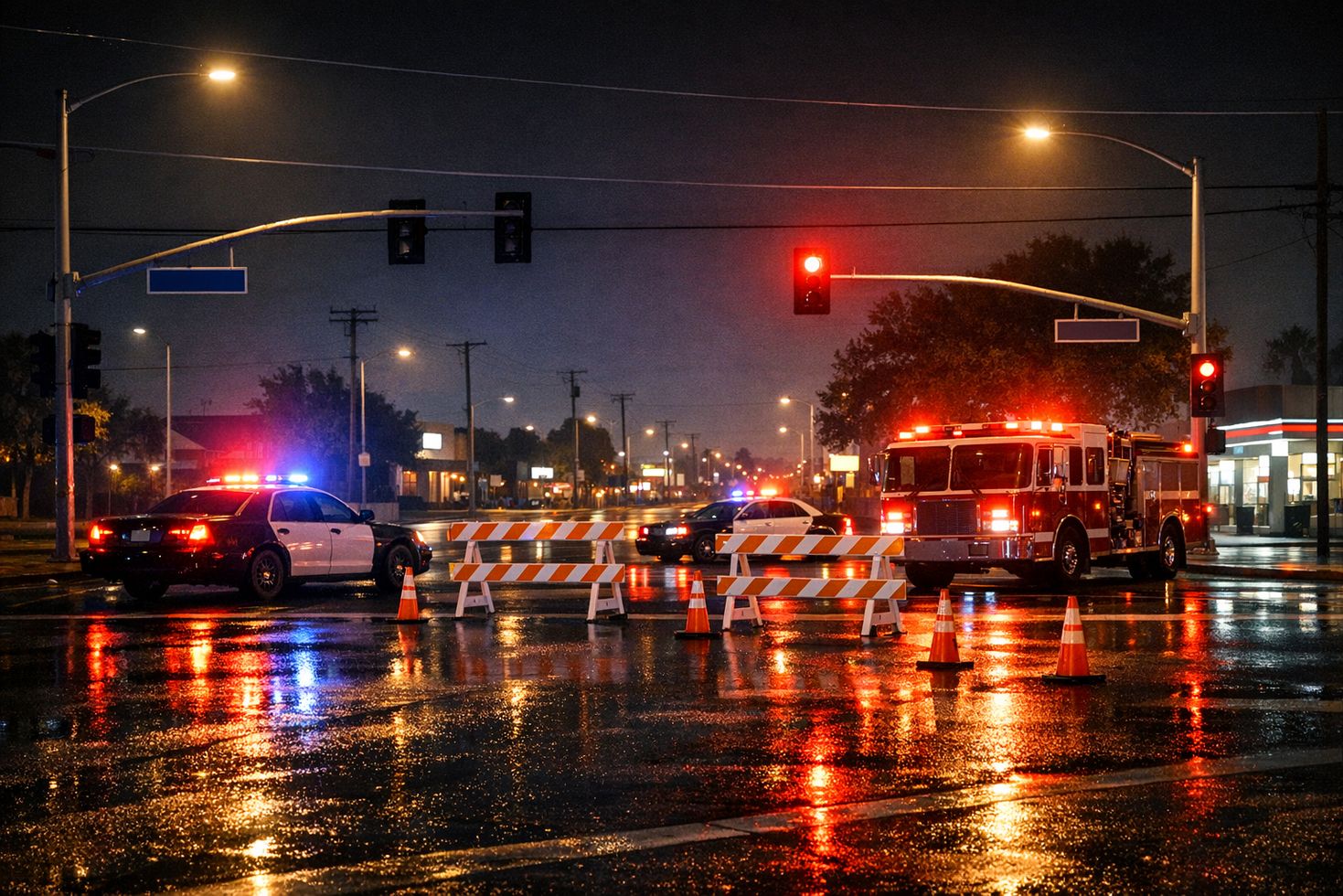 AI-generated illustration of a Hemet car accident scene